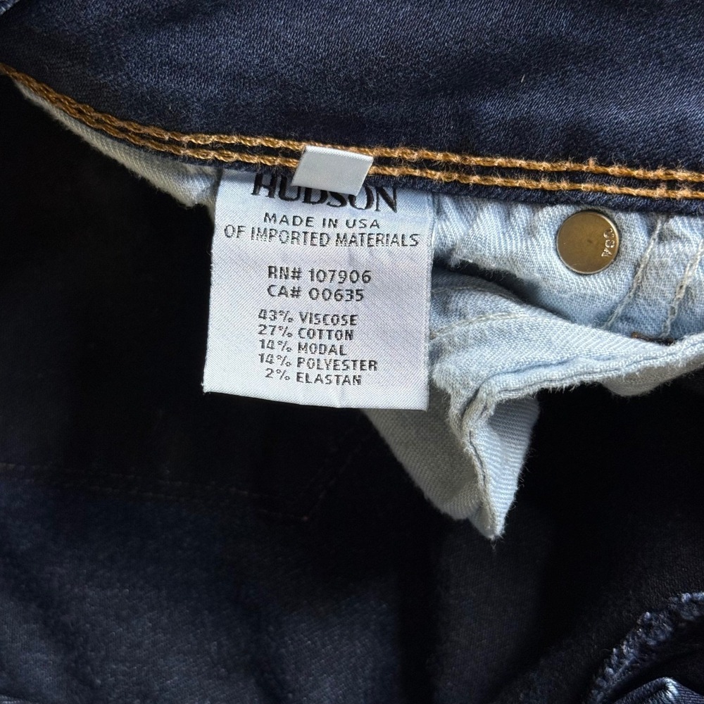 Hudson Jeans Womens Mid Rise Bootcut Dark Wash‎ Blue Denim Size 30 Inseam 30 - Picture 9 of 12